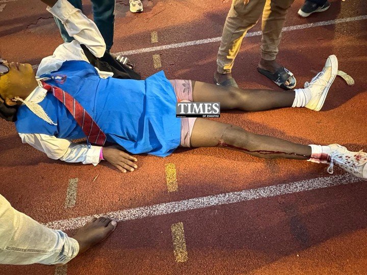 Una persona herida en la represión.