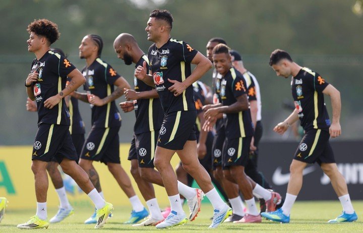 El entrenamiento de Brasil en Orlando.