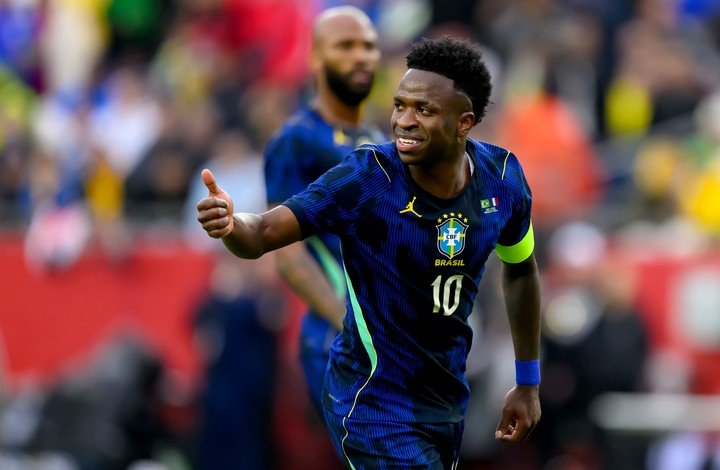 Vinicius ante Francia. (Futbol, Amistoso, Brasil, Francia) EFE/EPA/ADAM RICHINS
