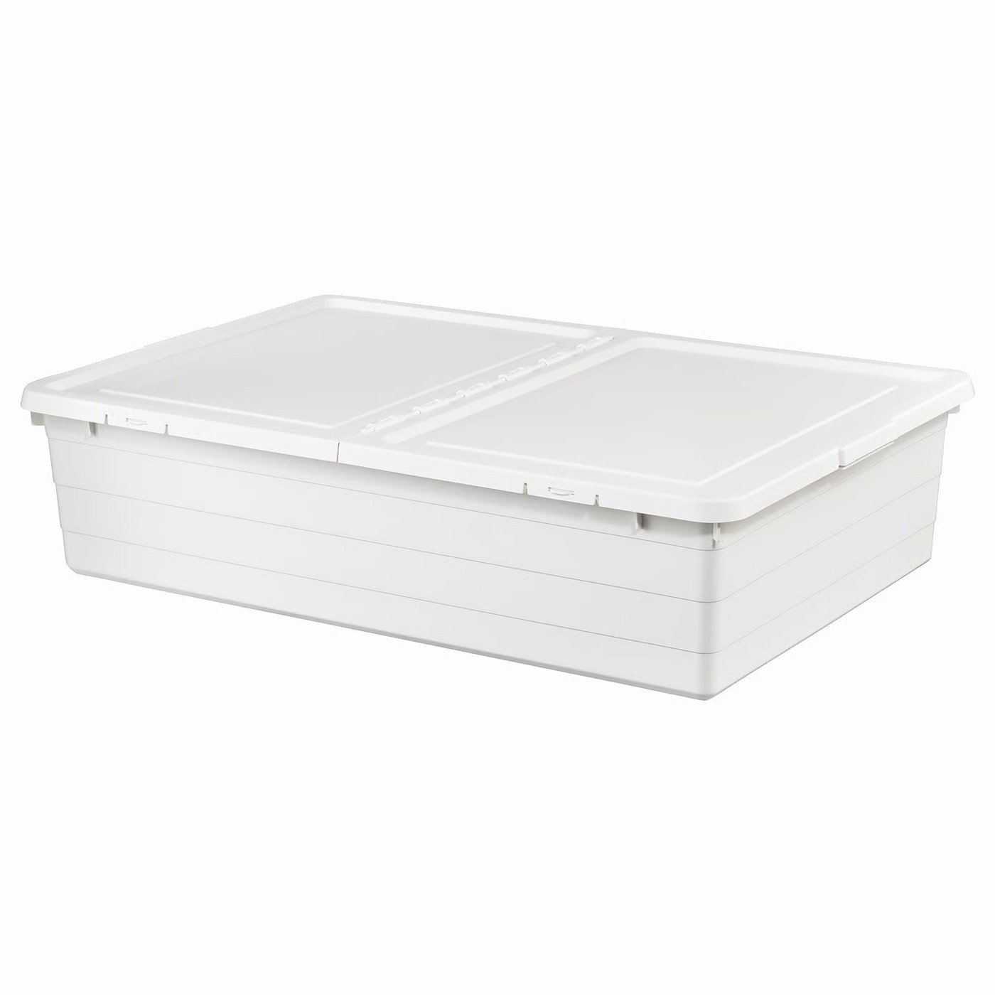 SOCKERBIT: caja con tapa, blanco, 50x77x19 cm