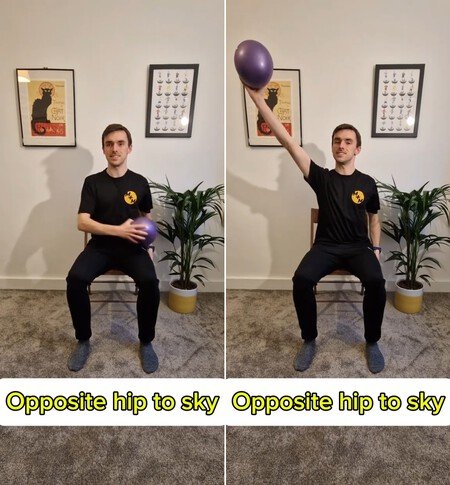 Pilates en silla y con balón