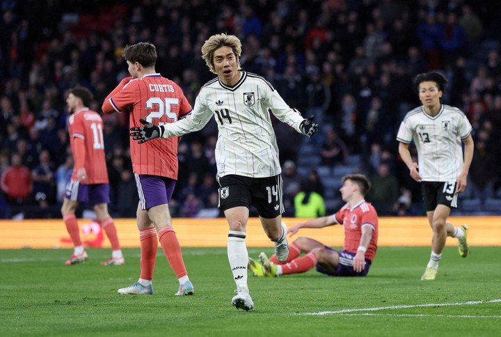 Junya Ito marcó el gol del triunfo ante Escocia. (Foto: Reuters)