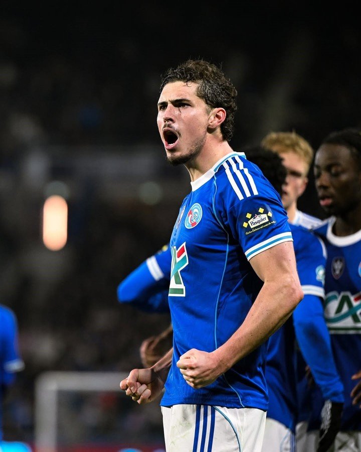 Otro gol de Joaquin Panichelli en Francia. (Foto: Racing de Estrasburgo)