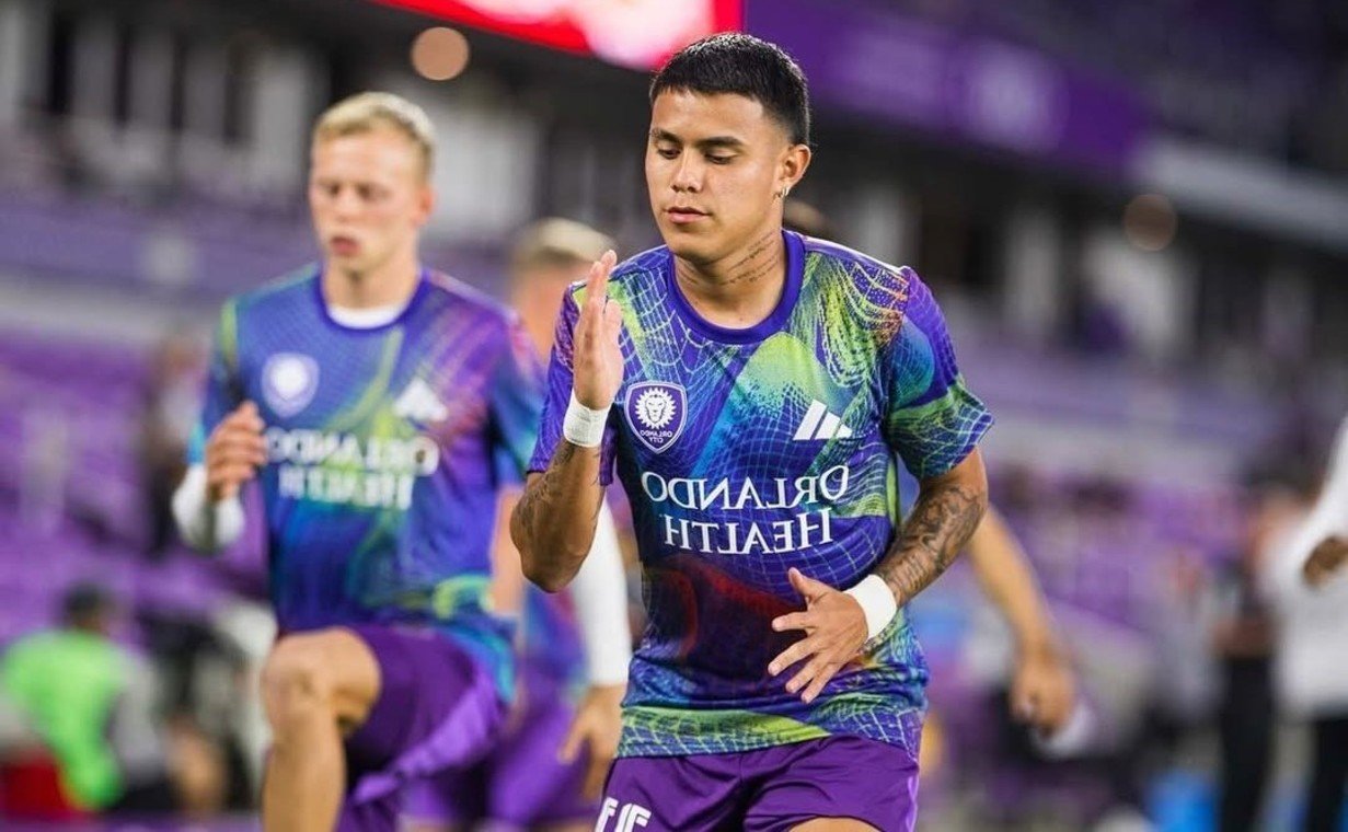 Nicolás Rodríguez en el Orlando City cedido a Atlético Nacional. (Fuente: @nicolas_rodriguez_8 en Instagram)