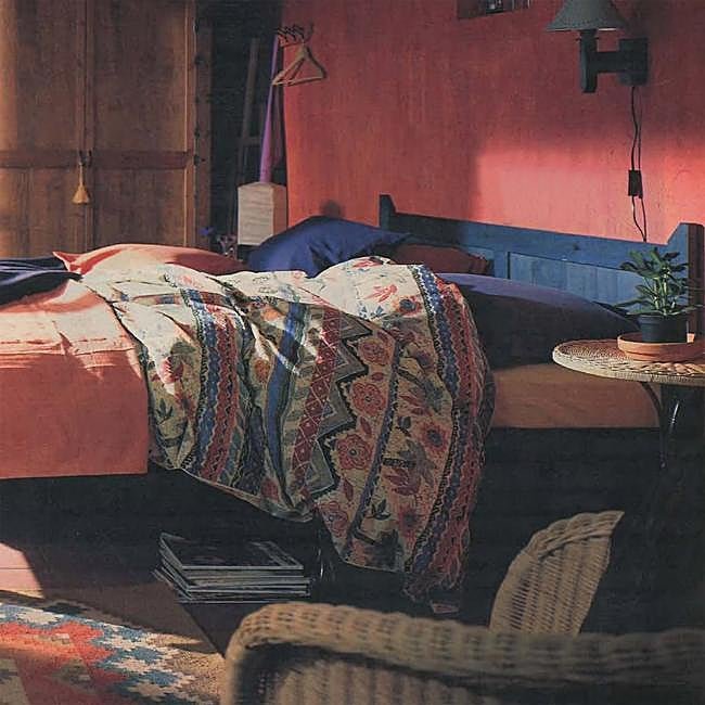 Textiles de dormitorio del catálogo de IKEA de 1996.