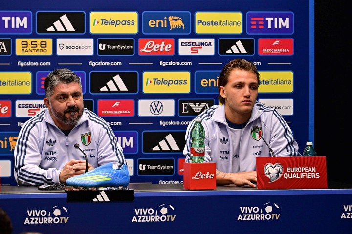 Gattuso y Retegui, listos para una final. EFE/EPA/MICHELE MARAVIGLIA