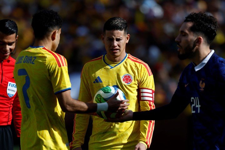 James Rodriguez durante el partido.