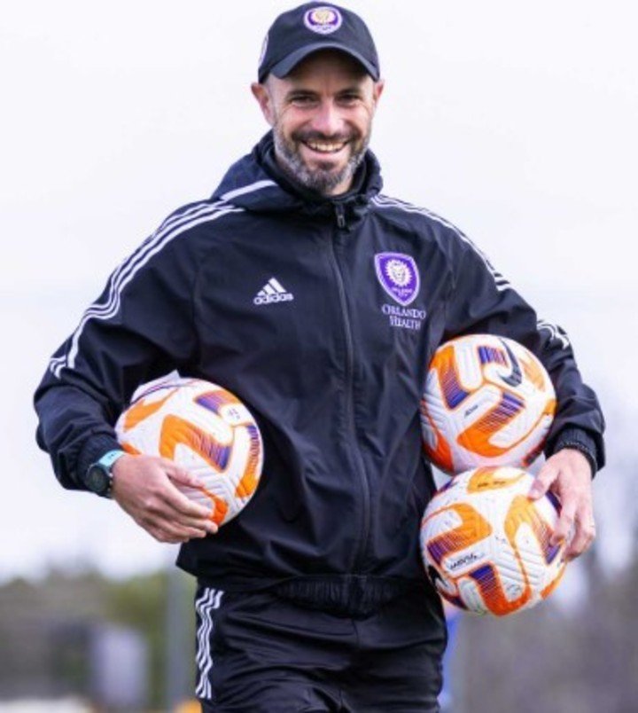 Martín Perelman en un entrenamiento con Orlando City.
