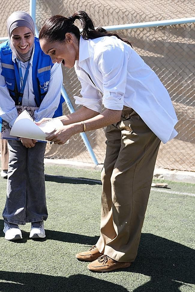 Meghan Markle con los mocasines tendencia.