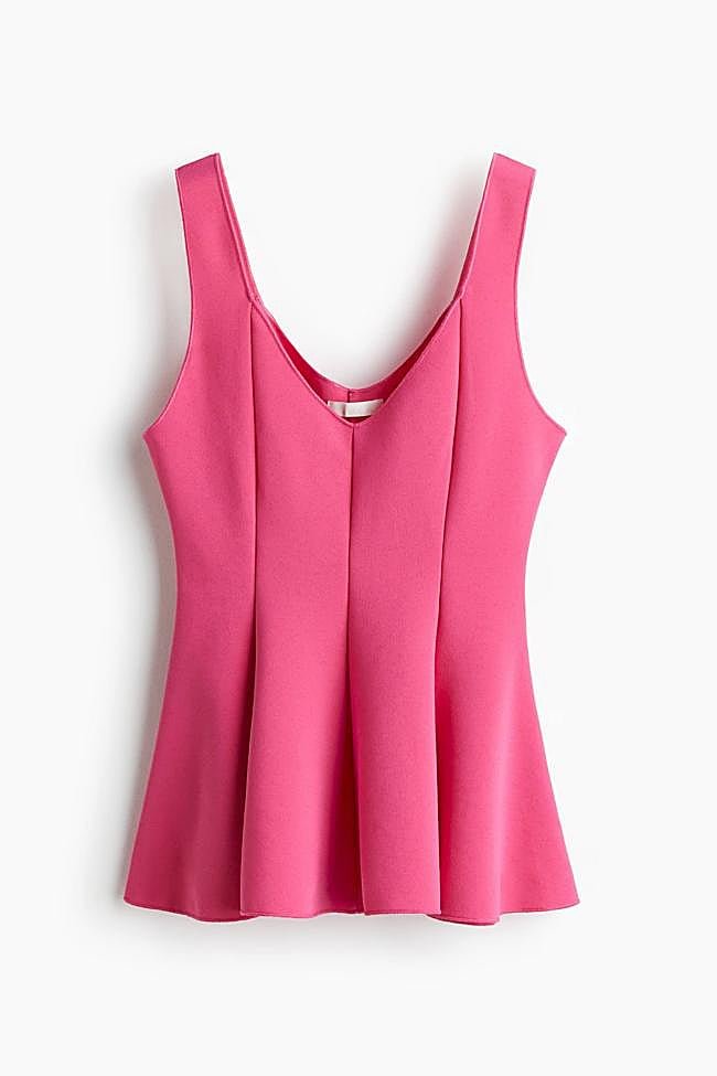 Top interlock con peplum (17,99€)