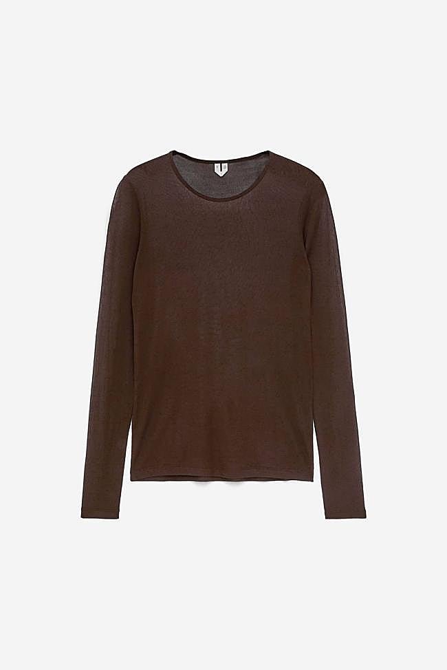 Top de seda transparente (69€)