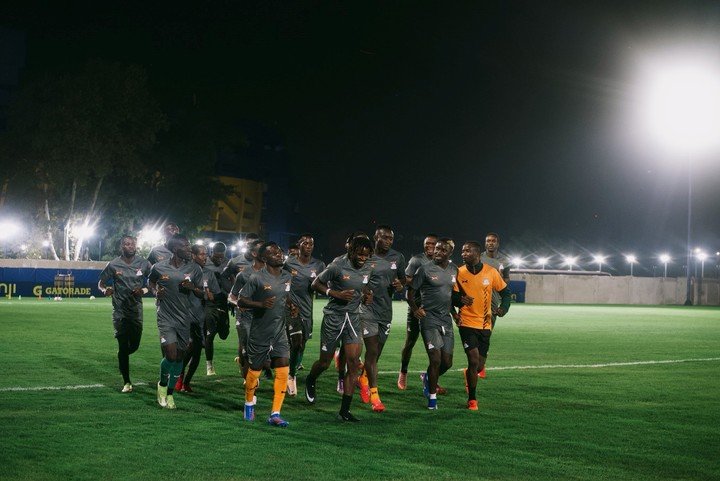 Zambia se entrenó en Casa Amarilla. (prensa Zambia)