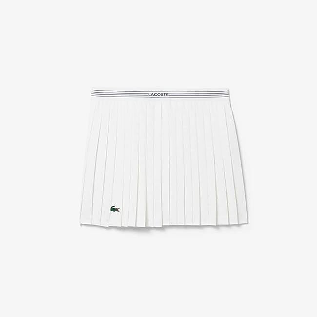 Falda plisada blanca de Lacoste, 130 euros.