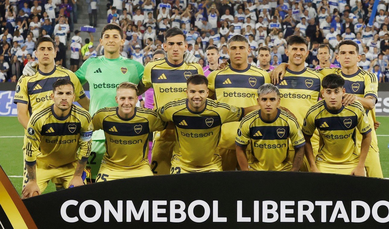 Los titulares de Boca ante Universidad Católica (EFE).
