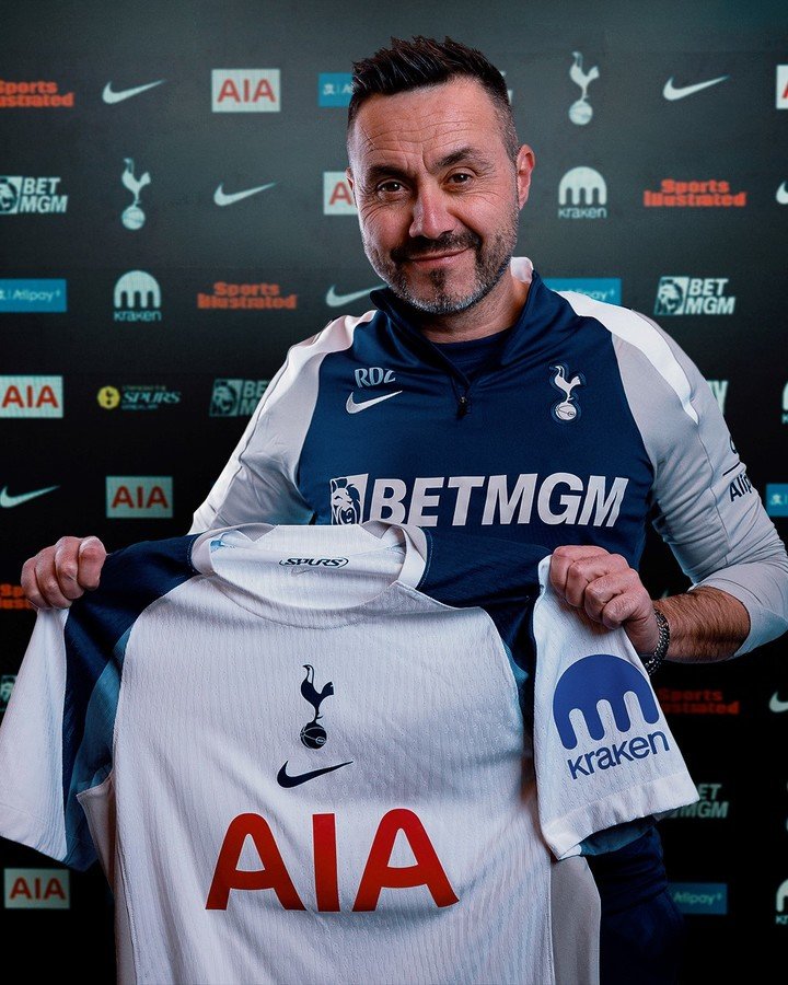 El Tottenham presentó a De Zerbi como su nuevo DT (Prensa Tottenham).