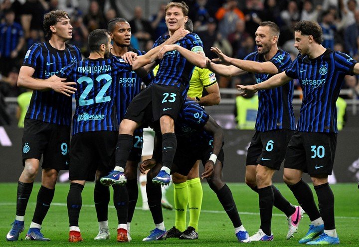 Nicolo Barella festeja el 2-0 (EFE).