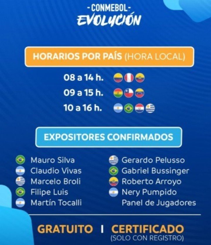 El programa del seminario de la Conmebol.