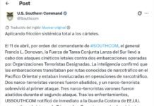 Estados Unidos anunció un nuevo ataque contra «narcoterroristas» en el Pacífico: cinco muertos