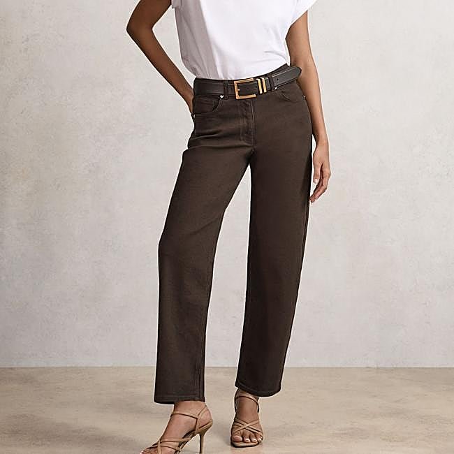 Pantalón marrón recto denim de Reiss, 155 euros.