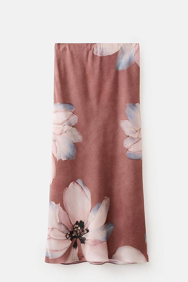 Falda larga estampado floral (49,99€)