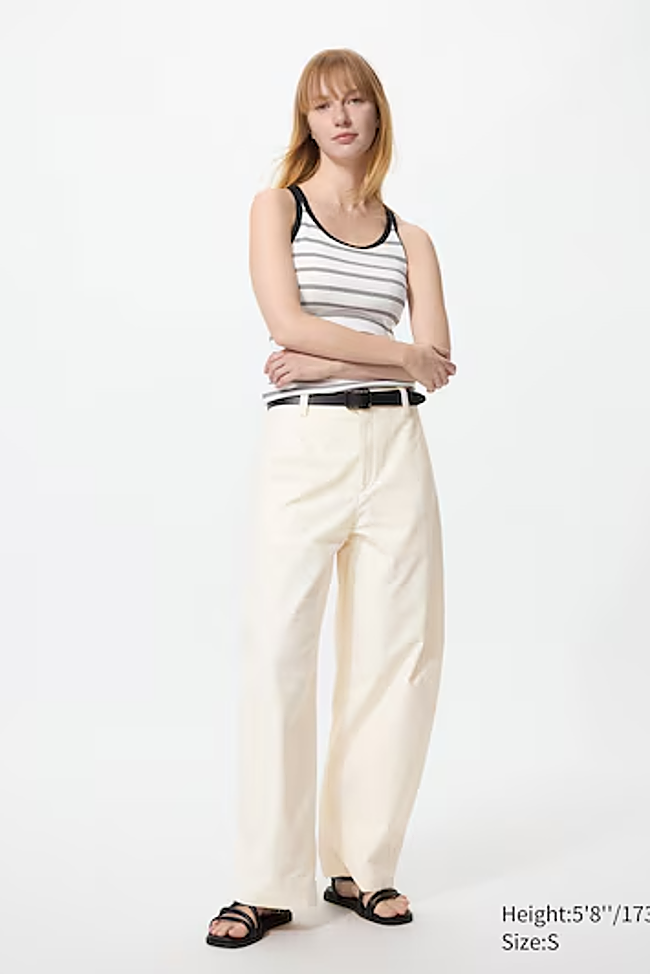 Así quedan los barrel de Uniqlo.