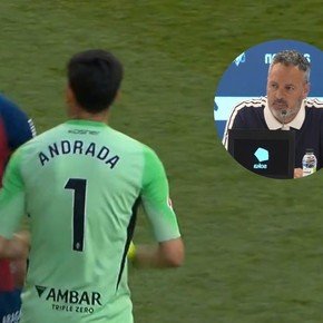 La reacción del entrenador y el fuerte comunicado del Zaragoza por la tremenda piña de Andrada