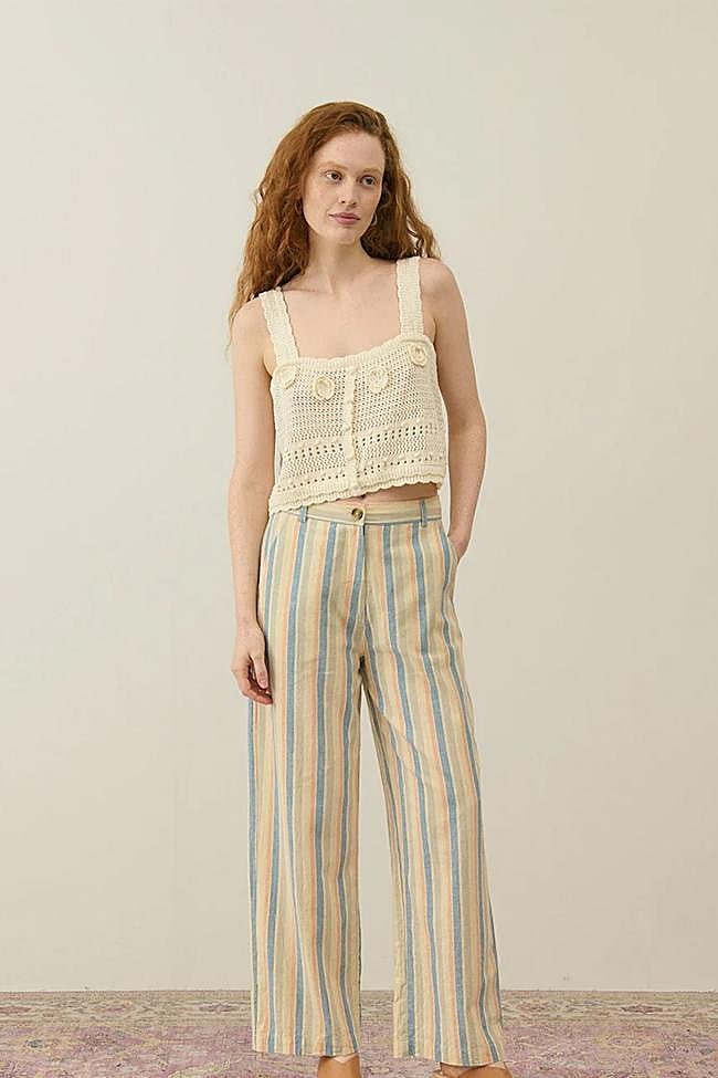 Pantalones con estampado de rayas Novino de Louise Misha.