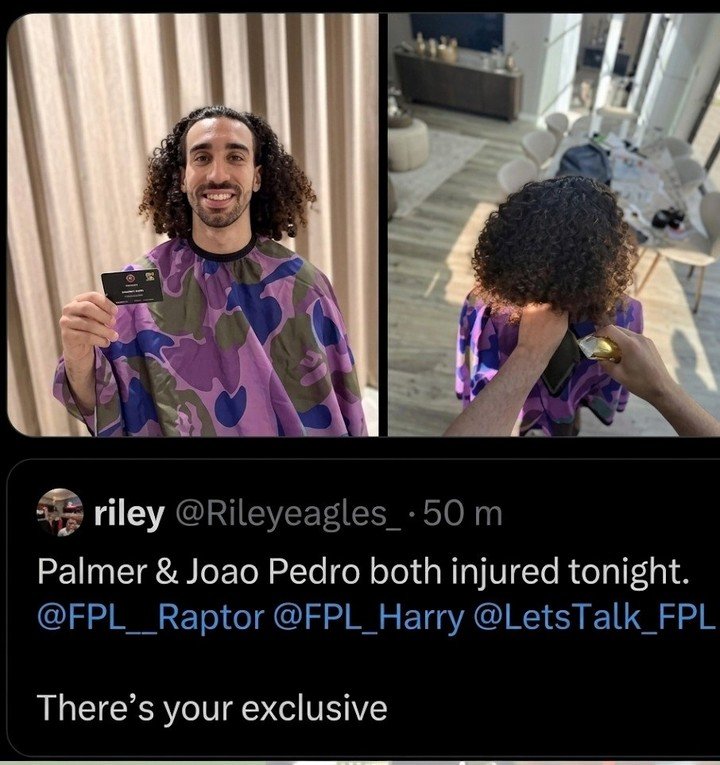 El peluquero de Cucurella filtró las ausencias de Palmer y Joao Pedro.