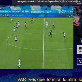 Video: el audio del VAR en la expulsión del Toto Fernández en Racing