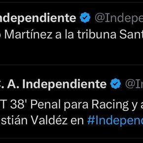 Las cargadas de Independiente a Racing en redes tras el penal errado y el 1-0 final