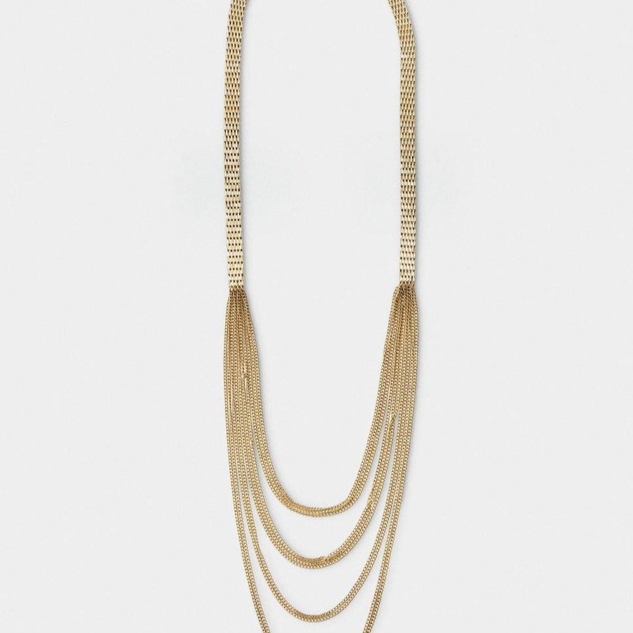Parfois - Collar largo con múltiples cadenas.