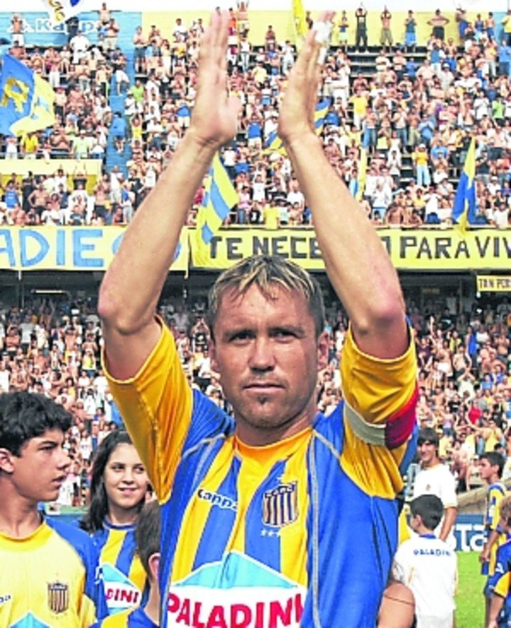 Coudet, como jugador de Rosario Central. 