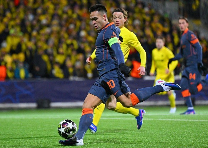 Lautaro Martínez en el partido de Inter ante Bodo (@Inter).