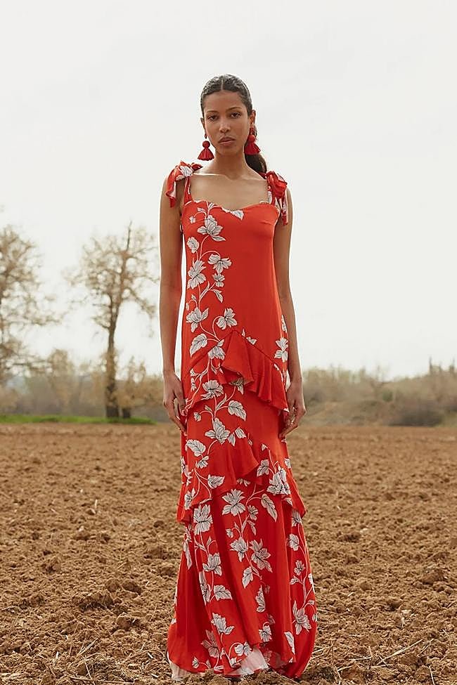 Vestido con estampado de flores de Coosy.