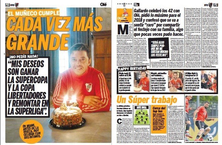 El Muñeco y la producción que hizo con Olé para sus 42.