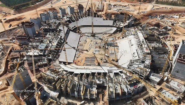 Avanza la construcción del estadio en Casablanca.