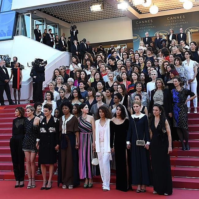 Protesta de mujeres en el Festival de Cannes 2018