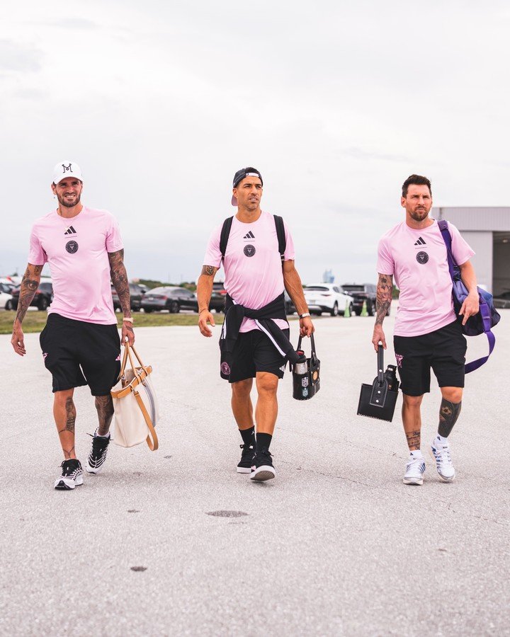 Messi con Suárez y De Paul (Inter Miami).