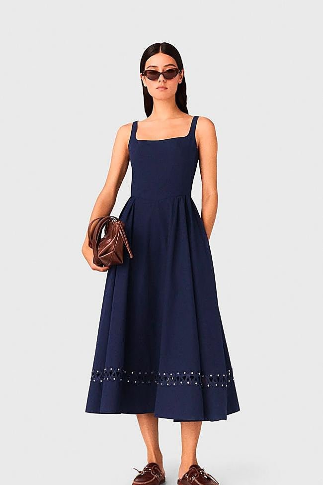 Vestido azul marino de Maje.