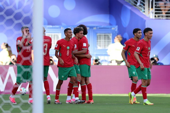 Marruecos se puso 1-0 por el gol de Ismael Saibari. (EFE)