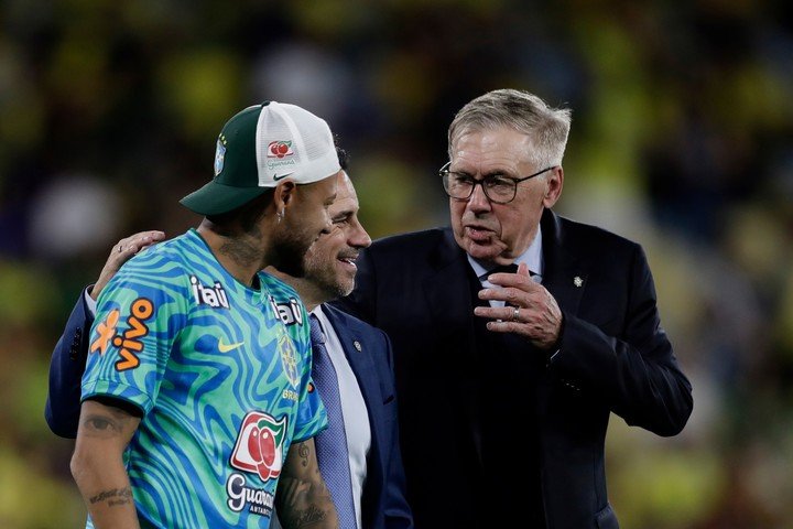 Ancelotti habló del rol de Neymar (AP Photo/Bruna Prado).