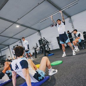 La especial rutina de gym que hizo la Selección en su primer día en Kansas
