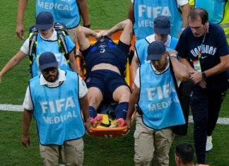 De mal en peor: tras la eliminación del Mundial, Manu Ugarte sufrió una seria lesión en su rodilla izquierda