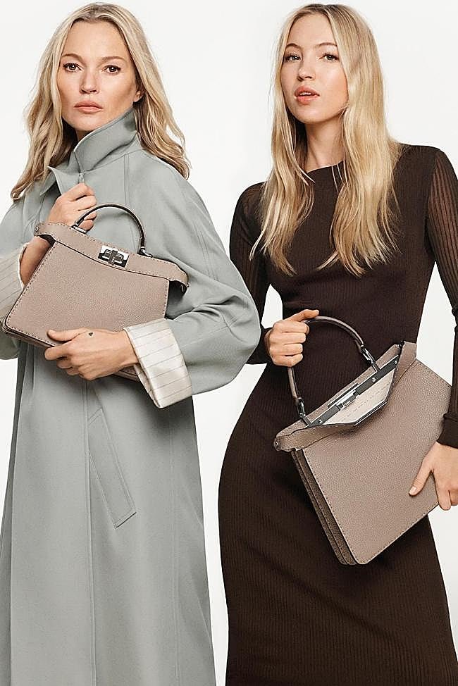 Kate Moss y Lila Moss en una campaña para Fendi.