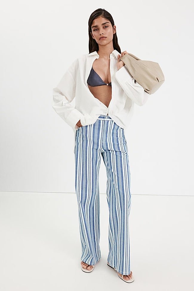 Vaqueros de rayas de Mango (39,99 euros)