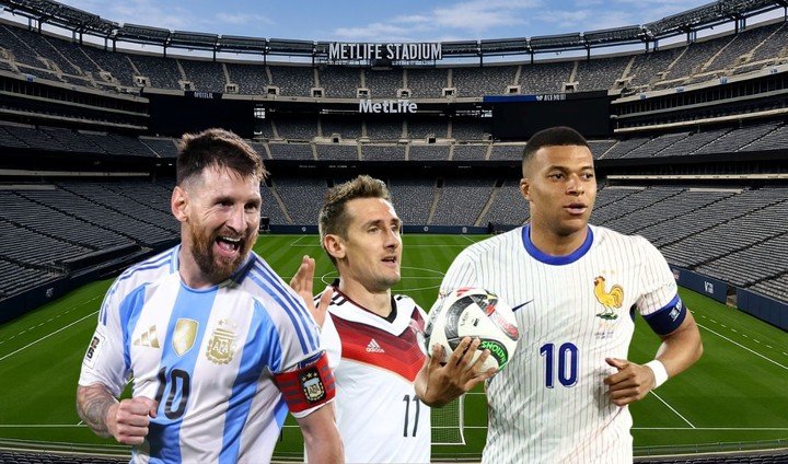 Messi, Klose y Mbappe Foto Ilustrativa: Copilot, EFE y AFP (edición Olé)