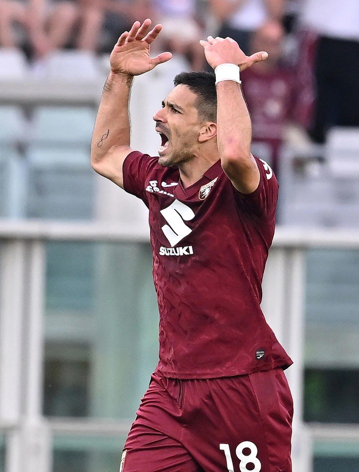 Giovanni Simeone en Torino. ANSA.