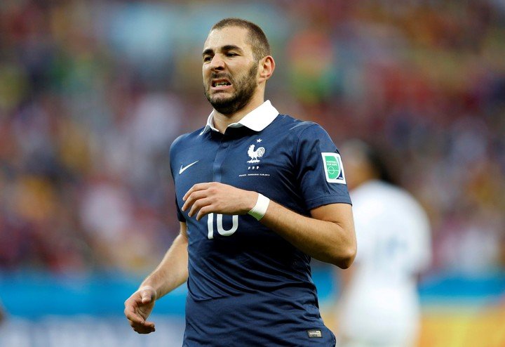 Benzema, el goleador de Francia ante Honduras en Brasil. 