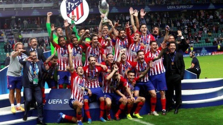 Atlético de Madrid, campeón de la Supercopa de Europa 2018.