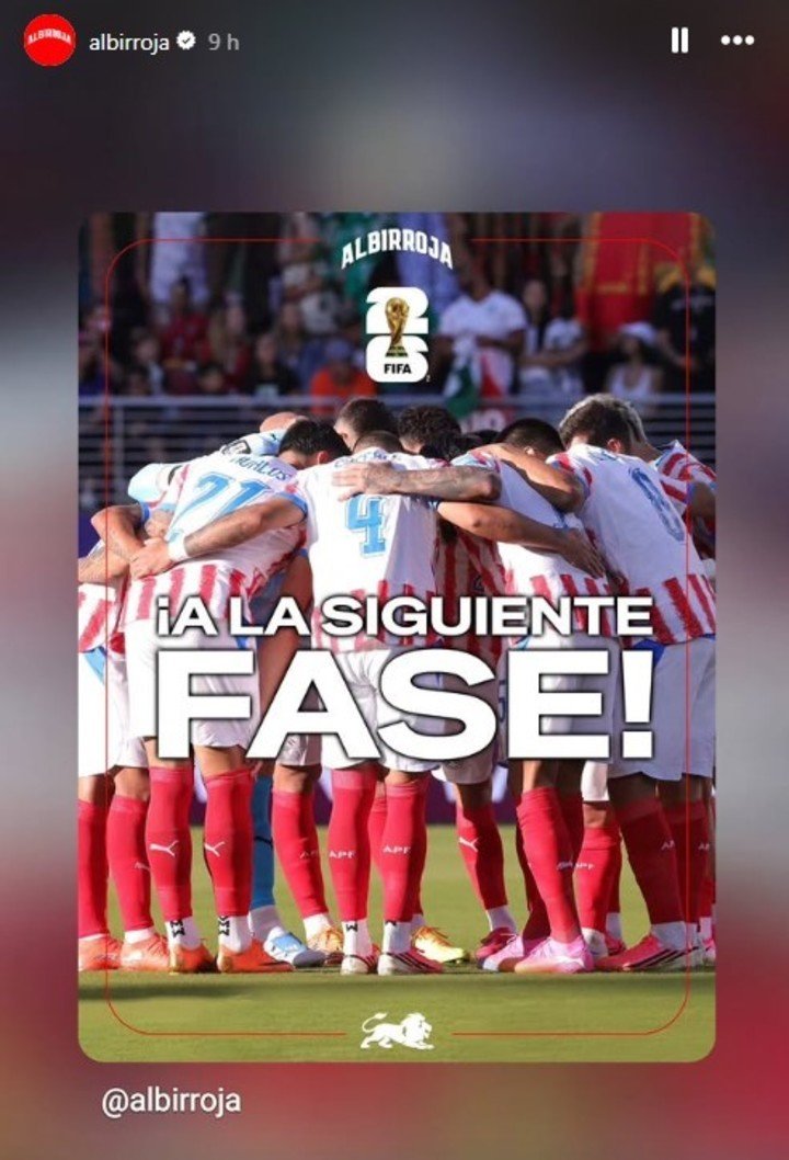 El posteo de la Asociación Paraguaya después de confirmado su pasaje a 16° de final.